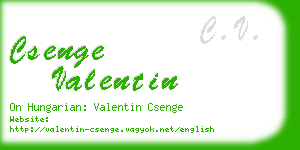 csenge valentin business card